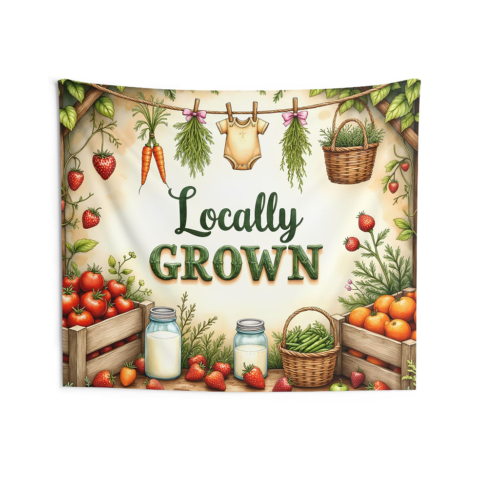 Thumbnail: Locally Grown Baby Shower Party Display Backdrop for Photos, Tables & Decor