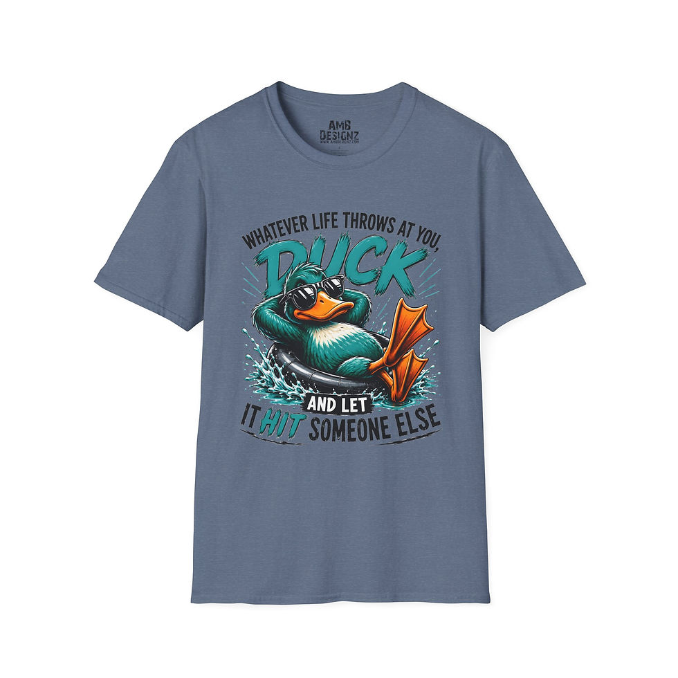 Thumbnail: Funny Duck Whatever Life Throws At You, Sarcastic Humor, Meme Men Women Tee