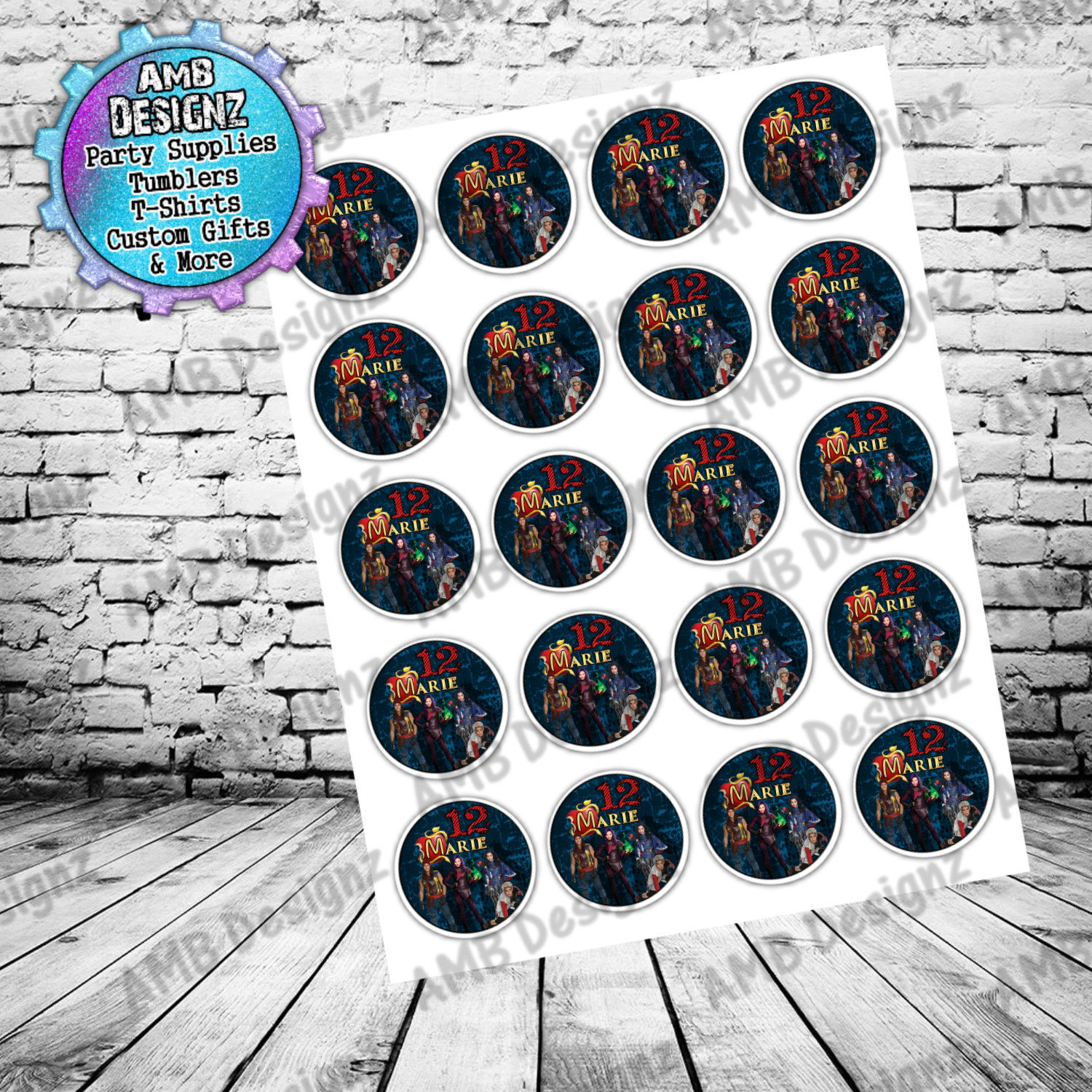 Descendents 2inch Round Labels - Descendents Party Supplies