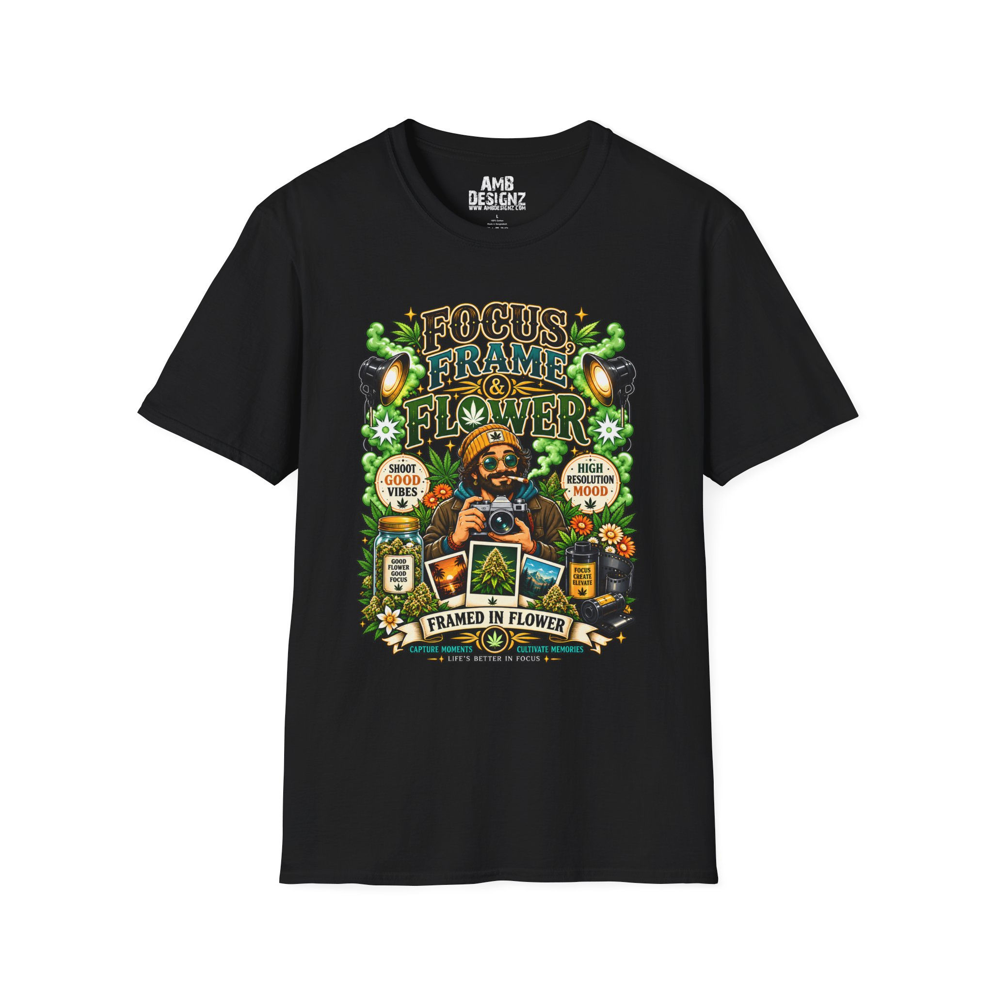 Photographer Weed Shirt: Funny cannabis tee for photographers, camera lovers