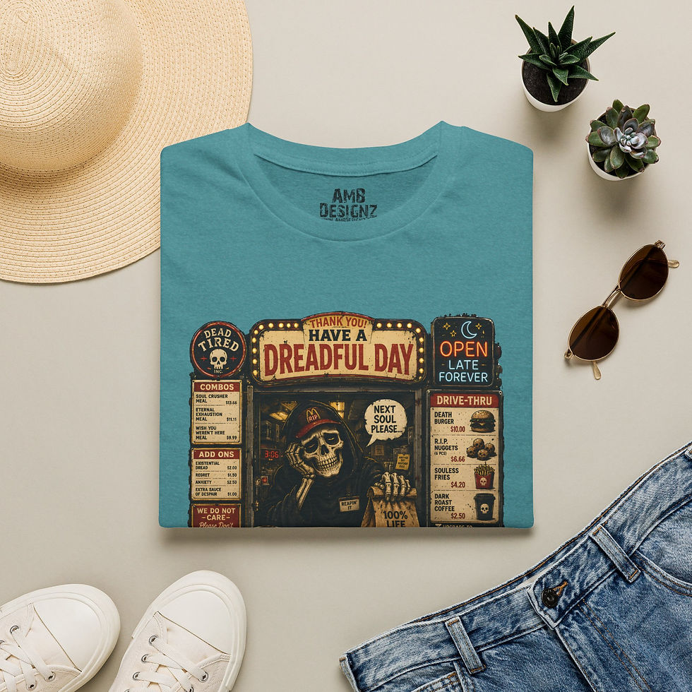 Thumbnail: Too Tired to Care Funny Grim Reaper Tee, Work Burnout Humor, Gift Men Women