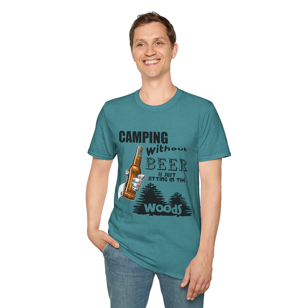 Thumbnail: Camping Without Beer T-Shirt — Funny Outdoor Beer Camping Tee