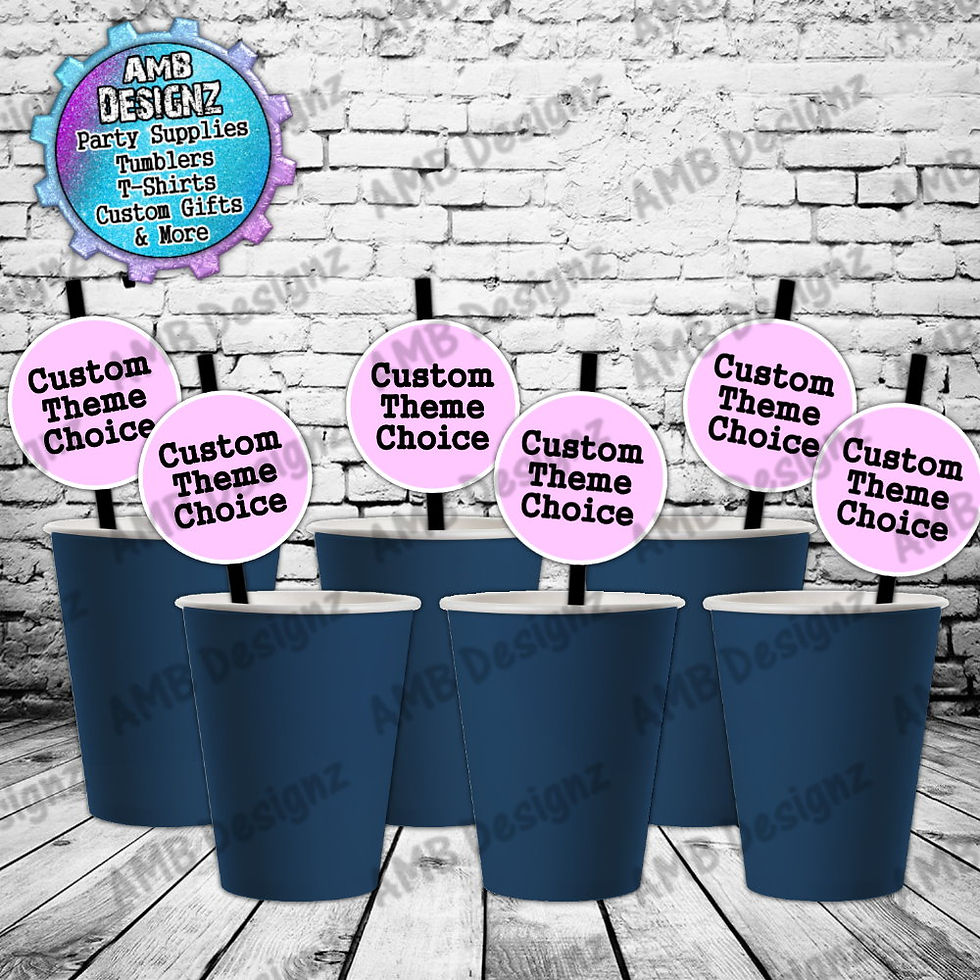 Custom Paper Straws - Party Supplies