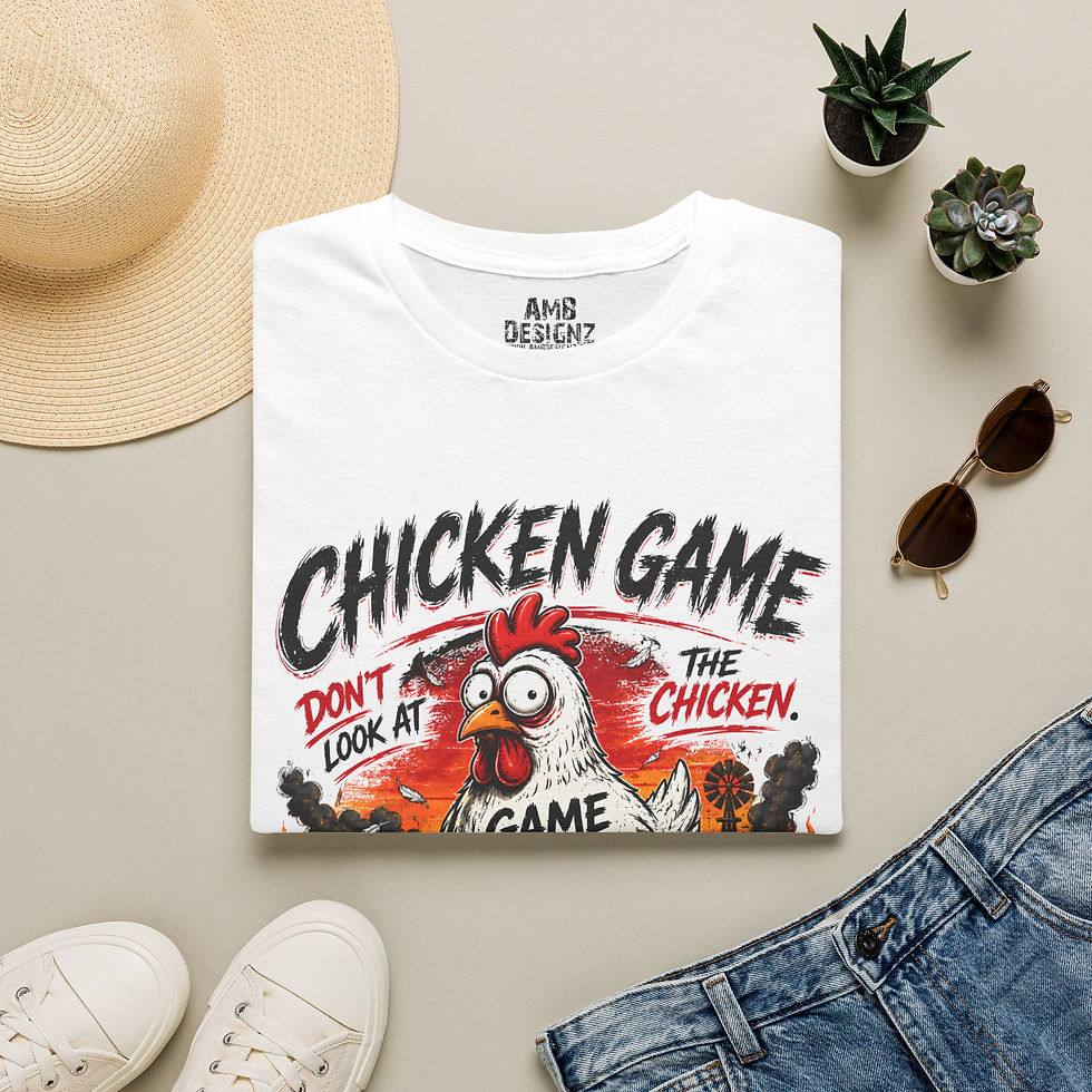 Thumbnail: Funny Chicken Game Dark Humor, Apocalypse Farm, Sarcastic Chaos, Men Women Tee