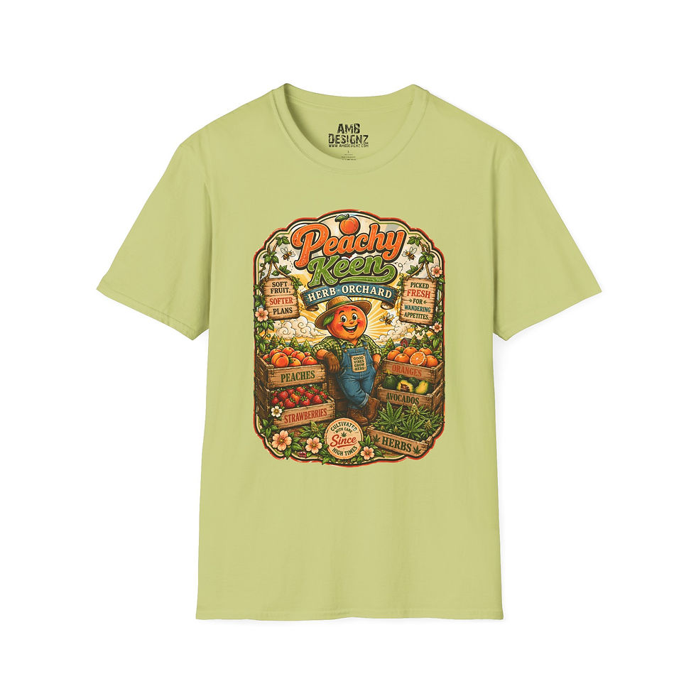 Thumbnail: Peachy Keen Herb Orchard Funny Cannabis Peach Farm Graphic T-Shirt