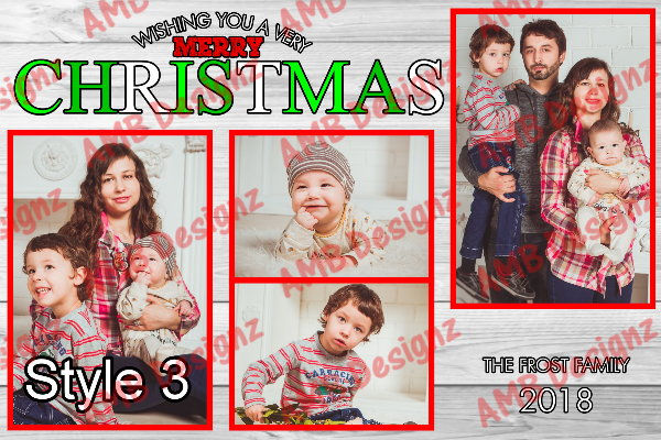 Thumbnail: Christmas Photo Custom Christmas Greeting Card Set 2