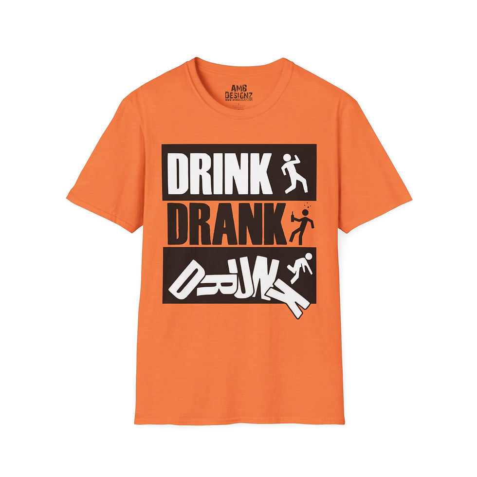 Thumbnail: Drink Drank Drunk T-Shirt — Funny Party & Bar Tee