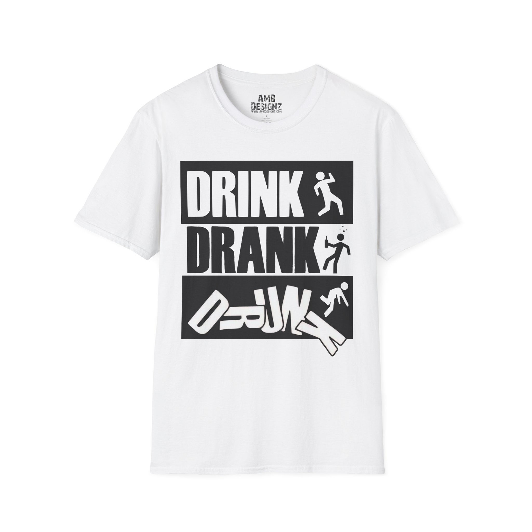 Drink Drank Drunk T-Shirt — Funny Party & Bar Tee