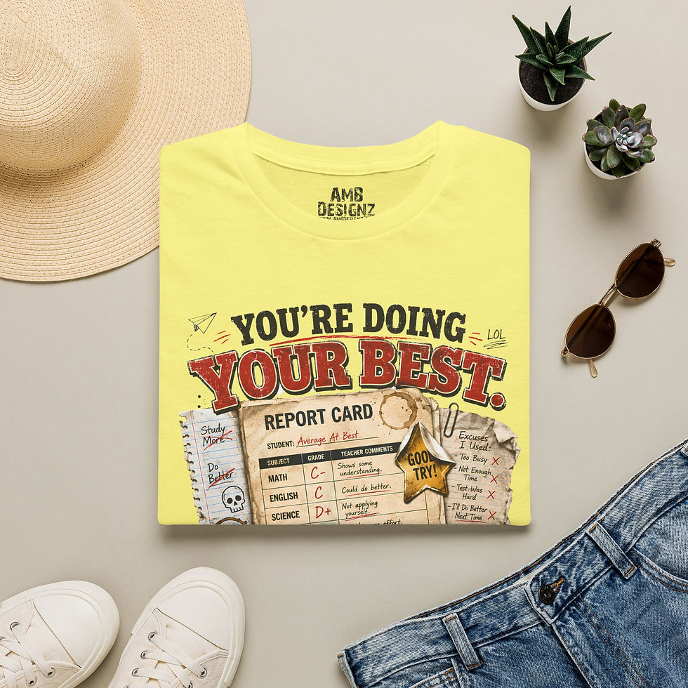 Thumbnail: You Are Doing Your Best Unfortunately Funny Motivational Self Help Edgy Tee