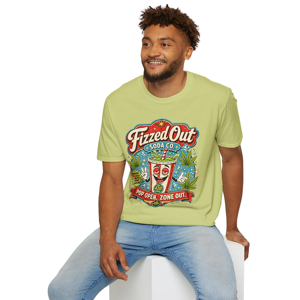 Thumbnail: Fizzed Out Soda Co Funny Stoner Soda Shop Parody Graphic T-Shirt