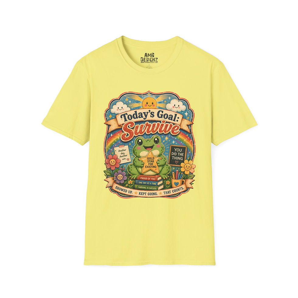 Thumbnail: Today's Goal Survive Funny Burnout, Sarcastic Motivation Tee