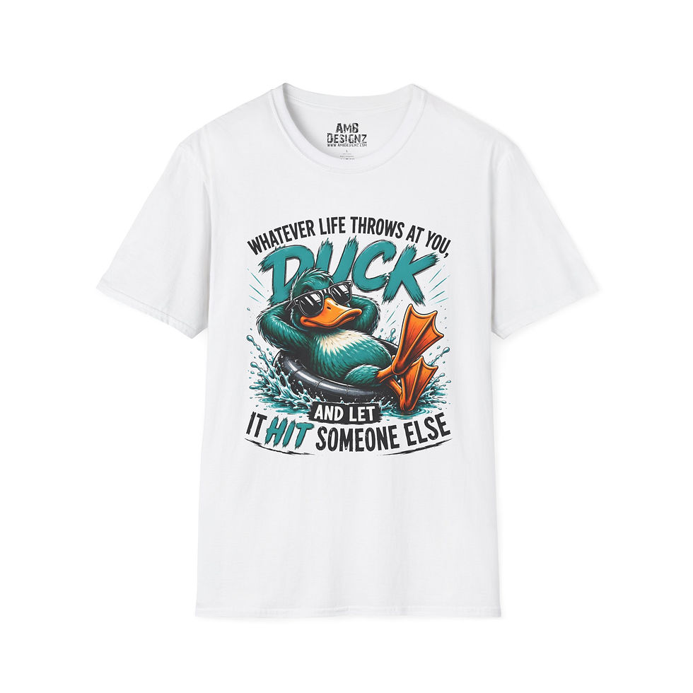 Thumbnail: Funny Duck Whatever Life Throws At You, Sarcastic Humor, Meme Men Women Tee