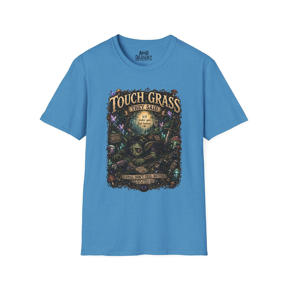Thumbnail: Touch Grass Funny Goblin Fantasy, Dark Humor, Gamer Introvert Gift Men Women