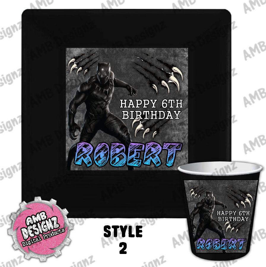 Thumbnail: Black Panther Party Cups - Black Panther Party Supplies