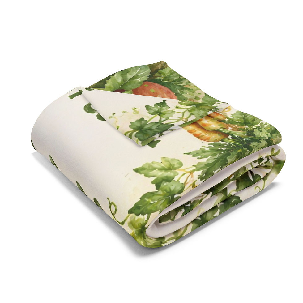 Thumbnail: Farmhouse 'Locally Grown' Milestone Fleece Blanket — Harvest Veggie Garden