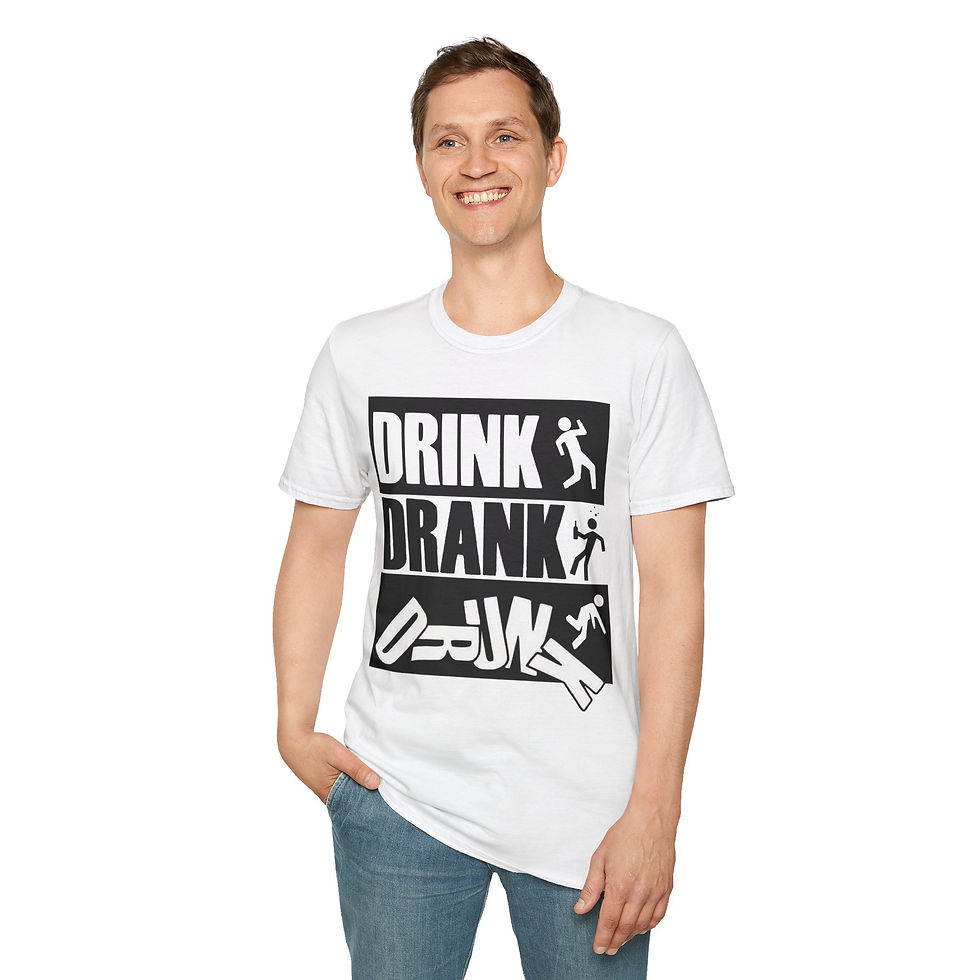 Thumbnail: Drink Drank Drunk T-Shirt — Funny Party & Bar Tee