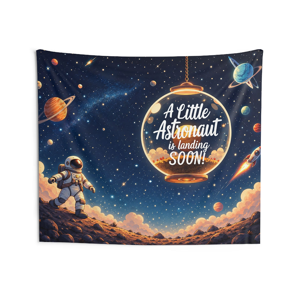 Thumbnail: A Little Astronaut is Landing Soon Display Backdrop for Photos, Tables & Decor