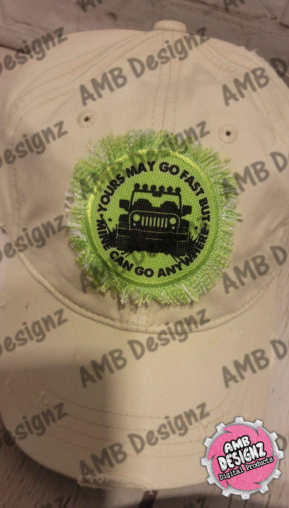 Jeep I can go Anywhere - Frayed Patch hat