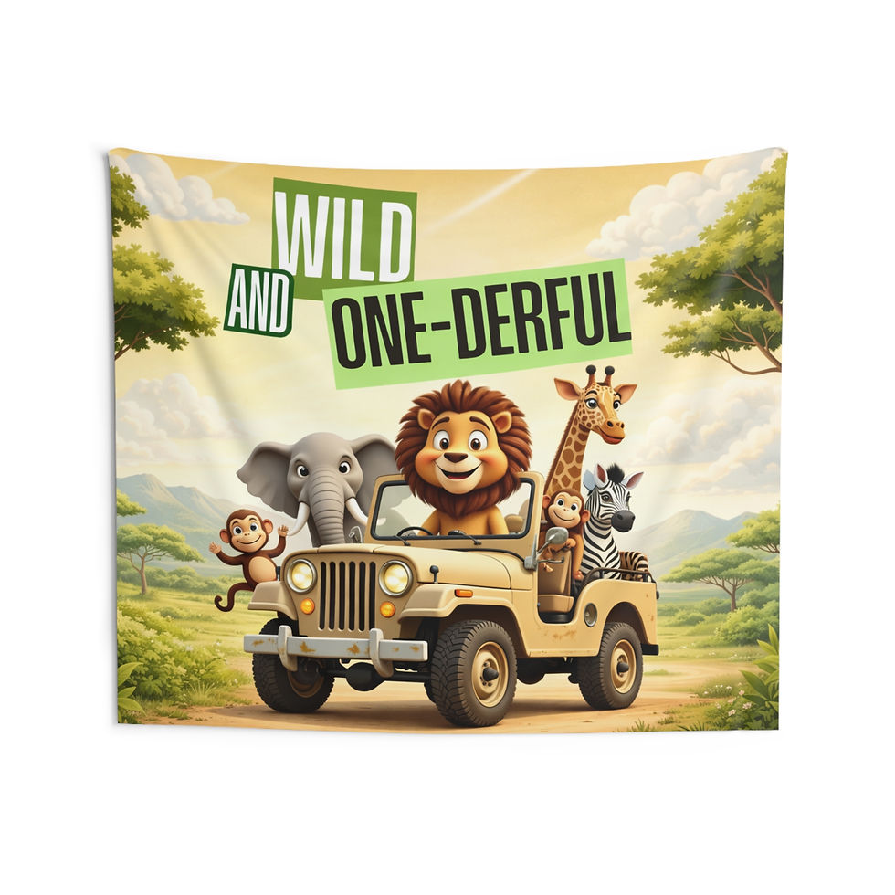 Thumbnail: Wild and One-derful Safari Party Display Backdrop for Photos, Tables & Decor