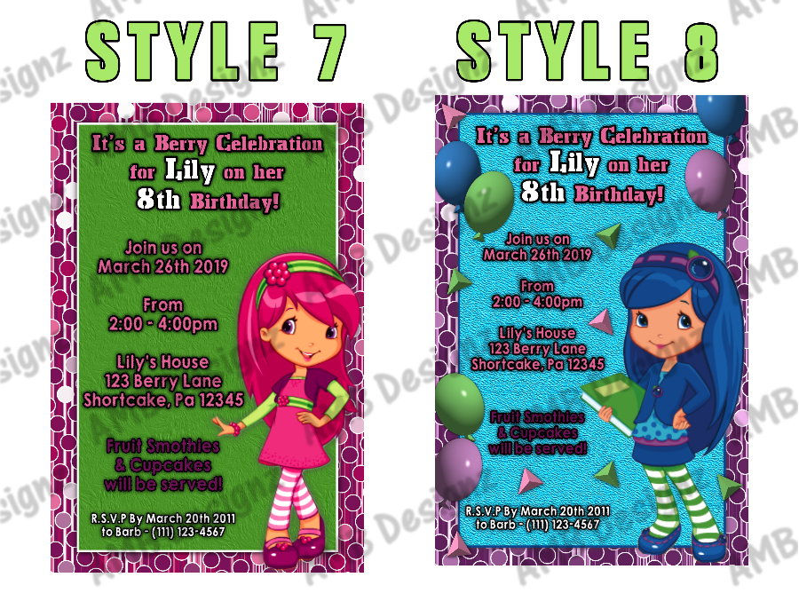 Thumbnail: Strawberry Shortcake Invitations - Strawberry Shortcake Party Supplies