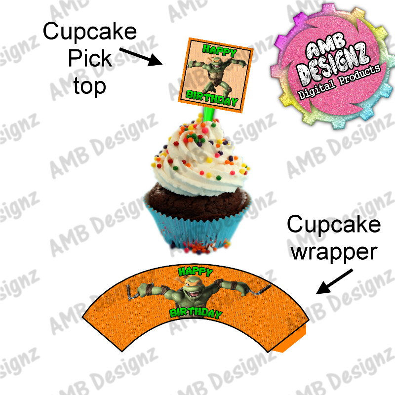 Thumbnail: TMNT Cupcake Toppers Cupcake Warps Party Supplies