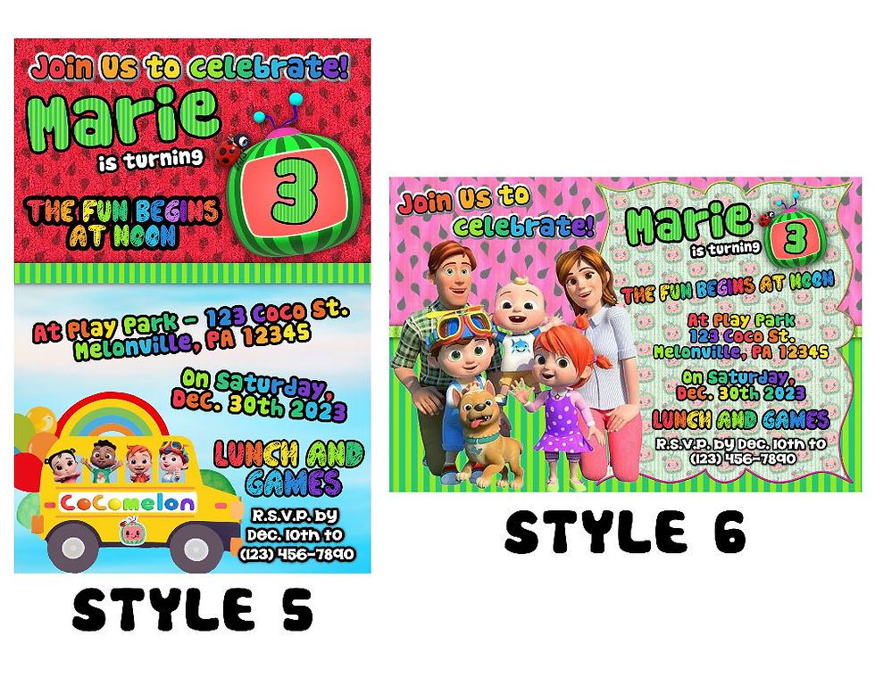 Thumbnail: Cocomelon Invitations - Cocomelon Party Supplies