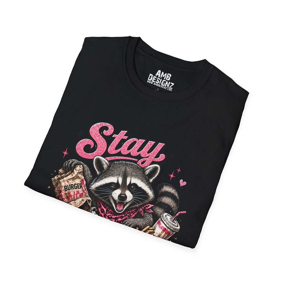 Thumbnail: Stay Trashy Raccoon T-Shirt — Funny Vintage Trash Panda Graphic Tee