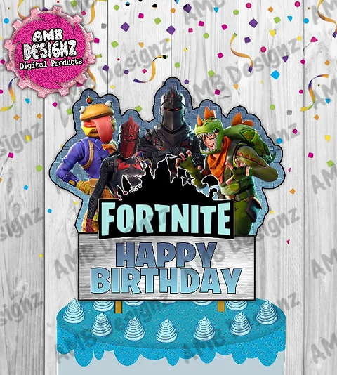 Fortnite Instant Cake Topper Fortnite Centerpiece Party Supplies