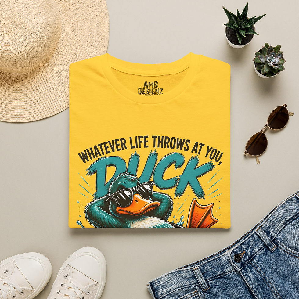 Thumbnail: Funny Duck Whatever Life Throws At You, Sarcastic Humor, Meme Men Women Tee