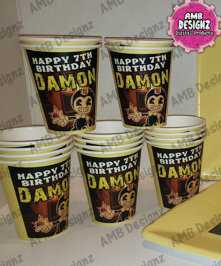 Thumbnail: Bendy and the ink Machine Party Cups - Bendy & the ink Machine Party Supplies
