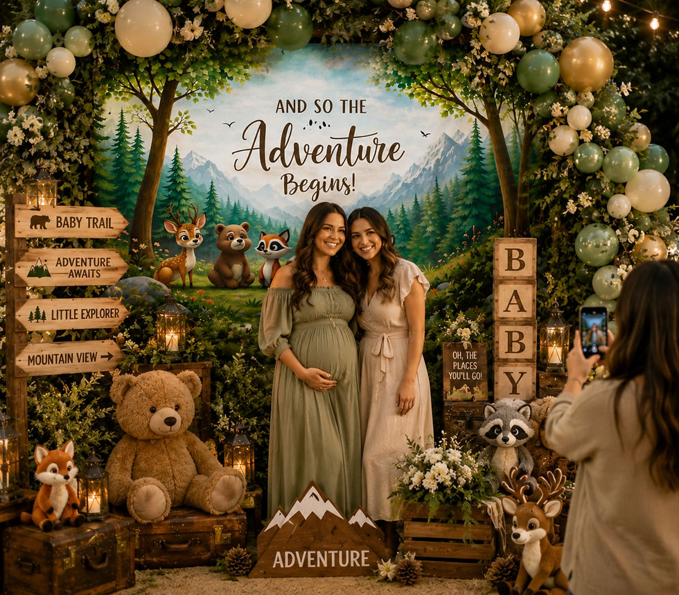 Thumbnail: And So the Adventure Begins Party Display Backdrop for Photos, Tables & Decor