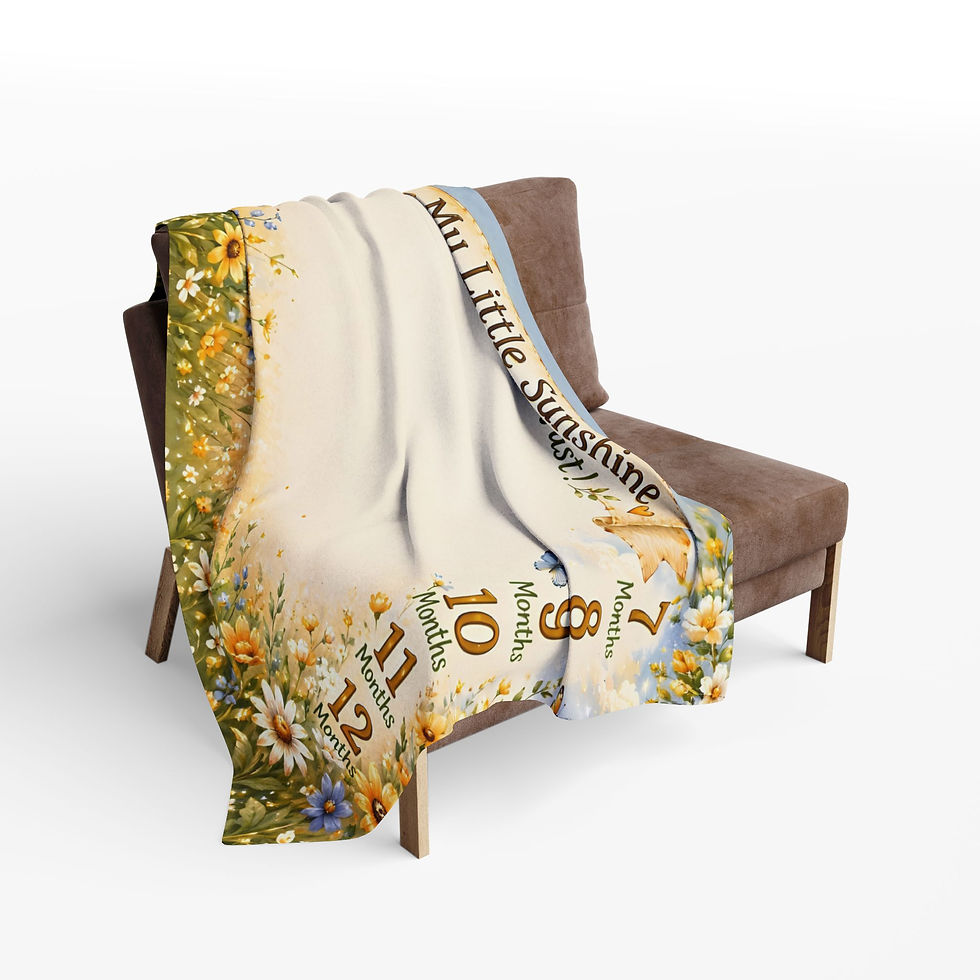 Thumbnail: My Little Sunshine Baby Milestone Fleece Blanket