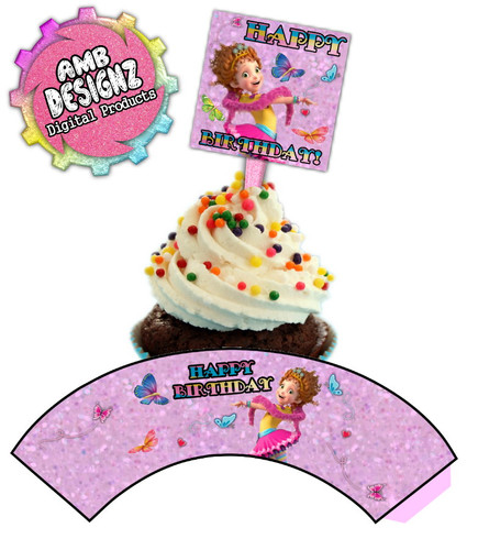Fancy Nancy Cupcake Toppers / Fancy Nancy Party Supplies