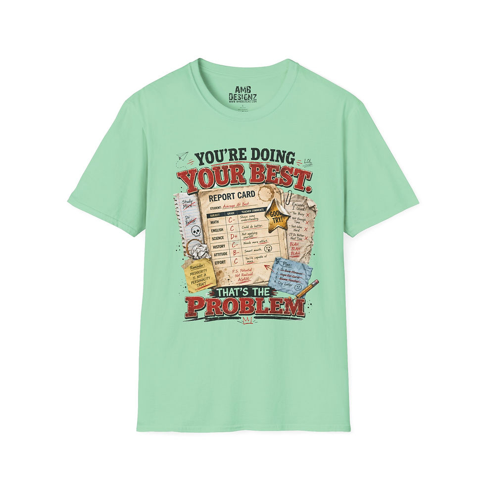 Thumbnail: You Are Doing Your Best Unfortunately Funny Motivational Self Help Edgy Tee