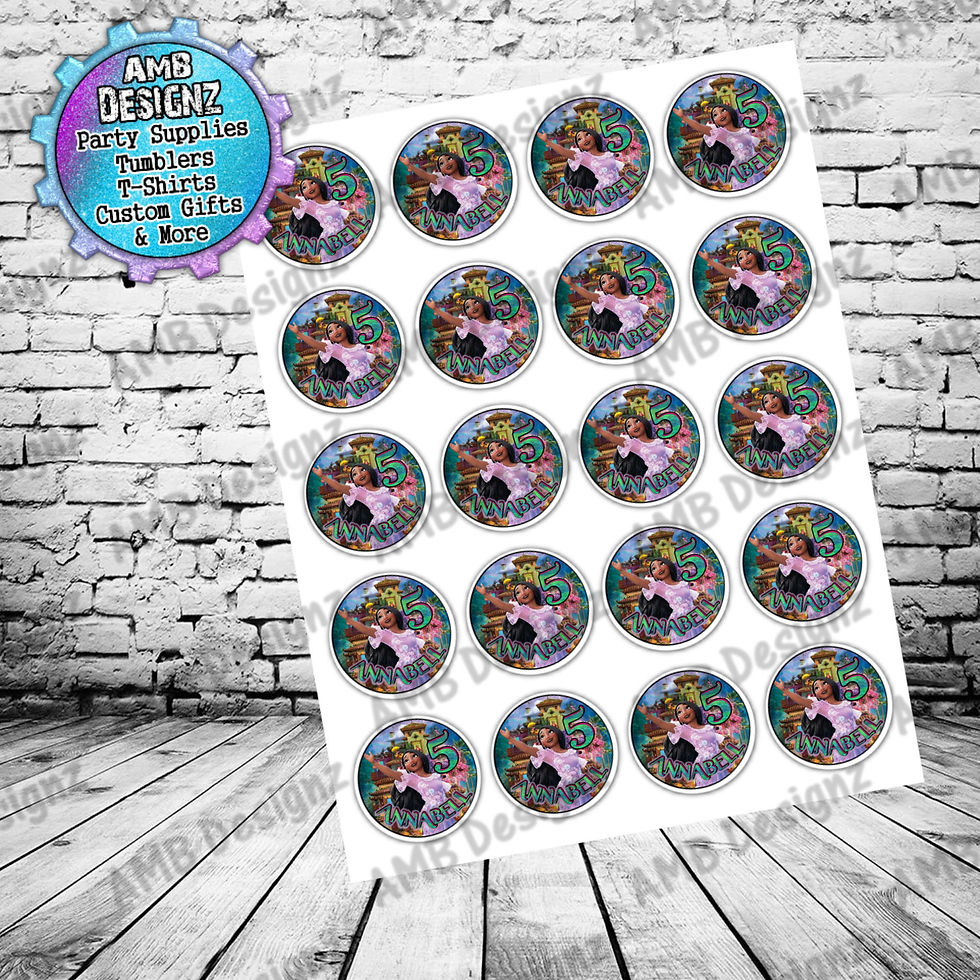 Encanto 2inch Round Labels - Encanto Party Supplies