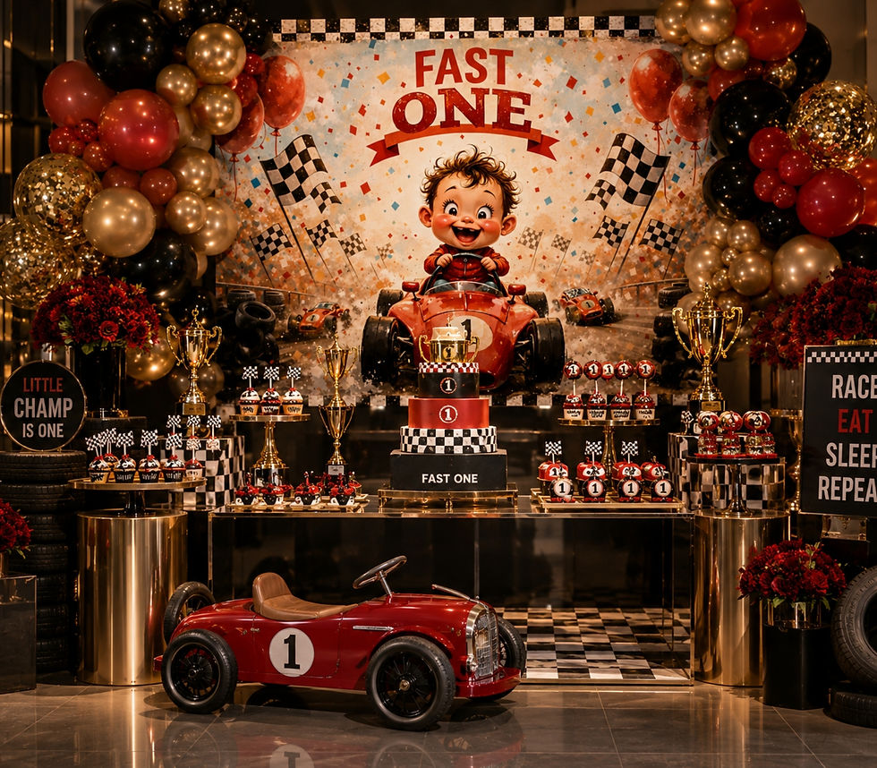 Thumbnail: Fast One 1st Birthday Party Display Backdrop for Photos, Tables & Decor