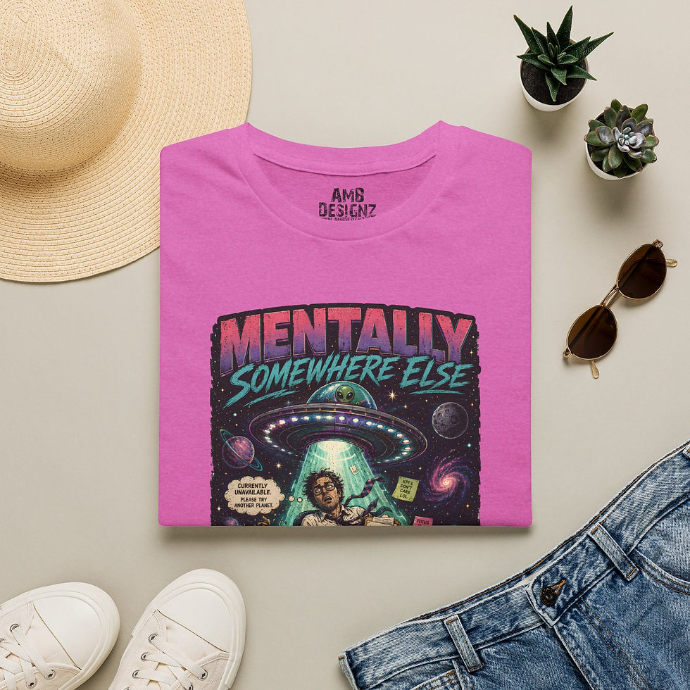 Thumbnail: Mentally Somewhere Else Alien Abduction T-Shirt, Funny Office Humor Graphic Tee