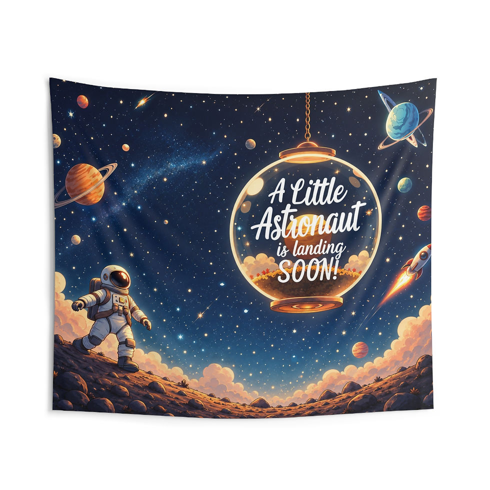 Thumbnail: A Little Astronaut is Landing Soon Display Backdrop for Photos, Tables & Decor