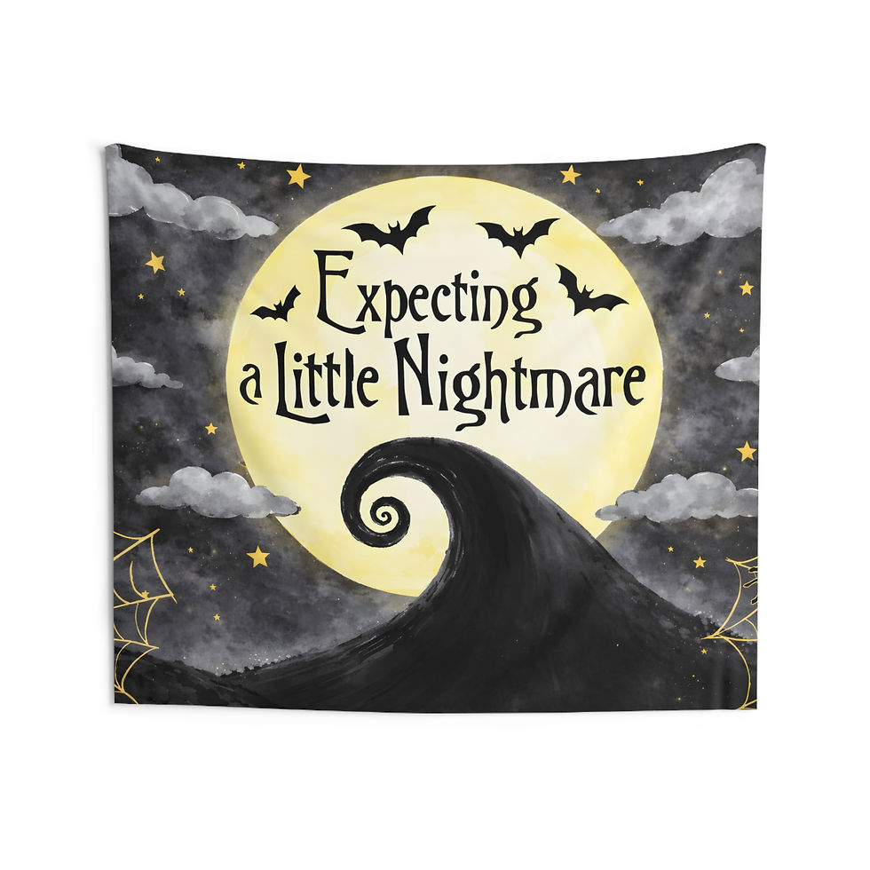 Thumbnail: Expecting A Little Nightmare Baby Shower Banner, Nursery Decor & Photo Backdrop