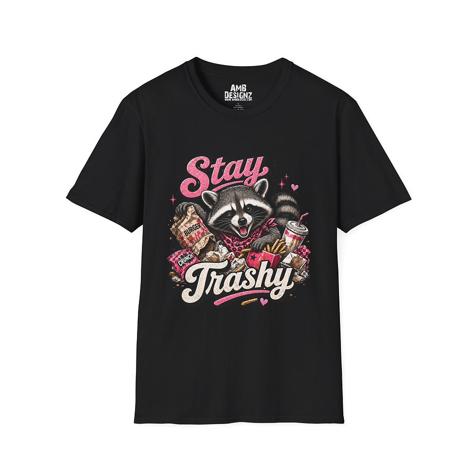 Thumbnail: Stay Trashy Raccoon T-Shirt — Funny Vintage Trash Panda Graphic Tee