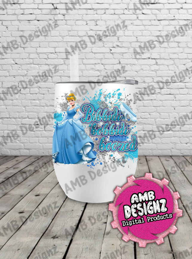 Cinderella Themed Wine Tumbler