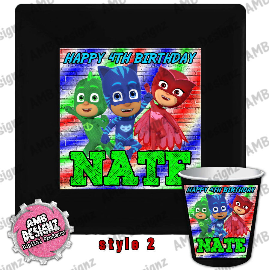 Thumbnail: PJ Mask Party Plates - PJ Mask Party Supplies