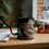 Thumbnail: Sweet Potato Leaf Black Mug - 11oz & 15oz, Vibrant Leaf Design for Coffee Lovers