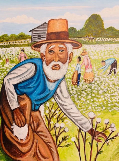 pick a bail of cotton