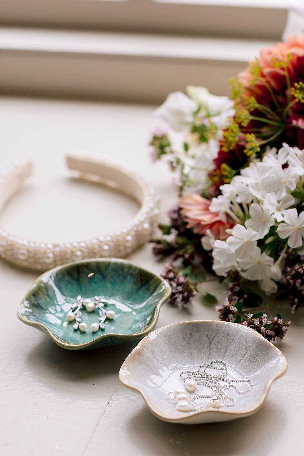 bridal details at Newton Hall
