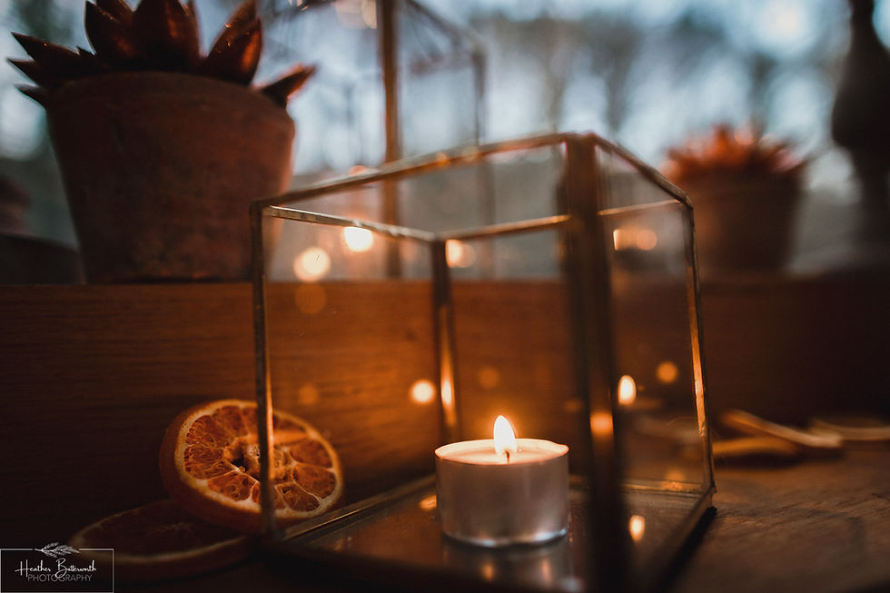 candle lit wedding ceremony at the woodman inn Yorkshire leeds photographer