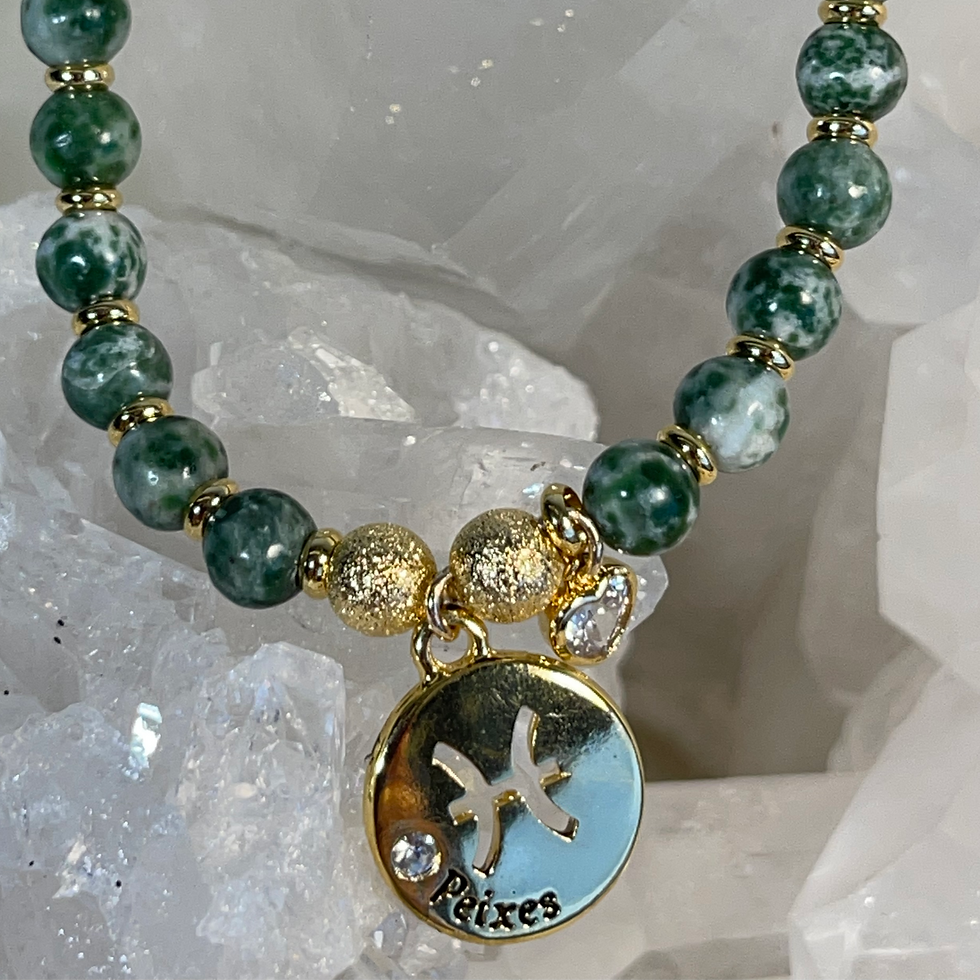 Pulseira Jade signo Peixes