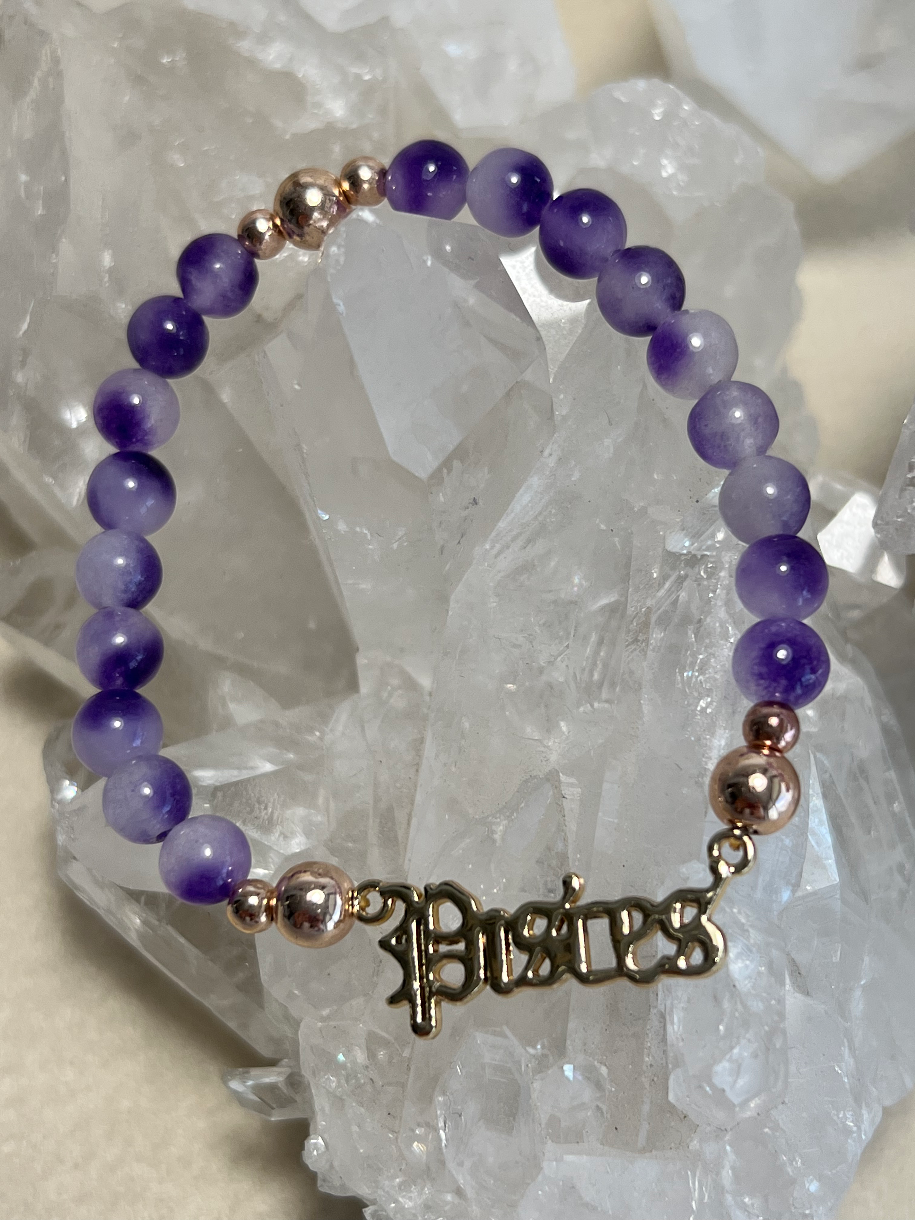 Pulseira Ametista Signo Peixes