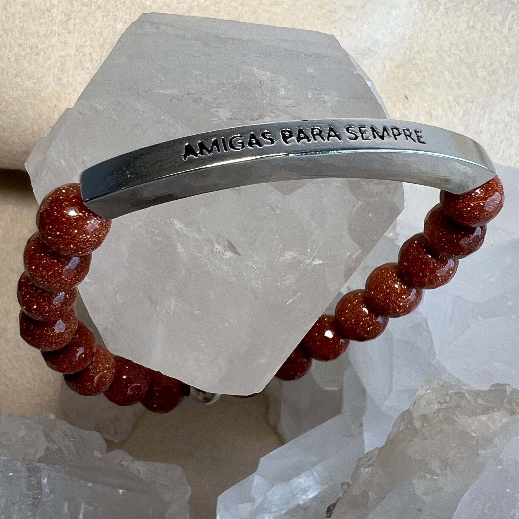 Pulseira Pedra do Sol amigas para sempre