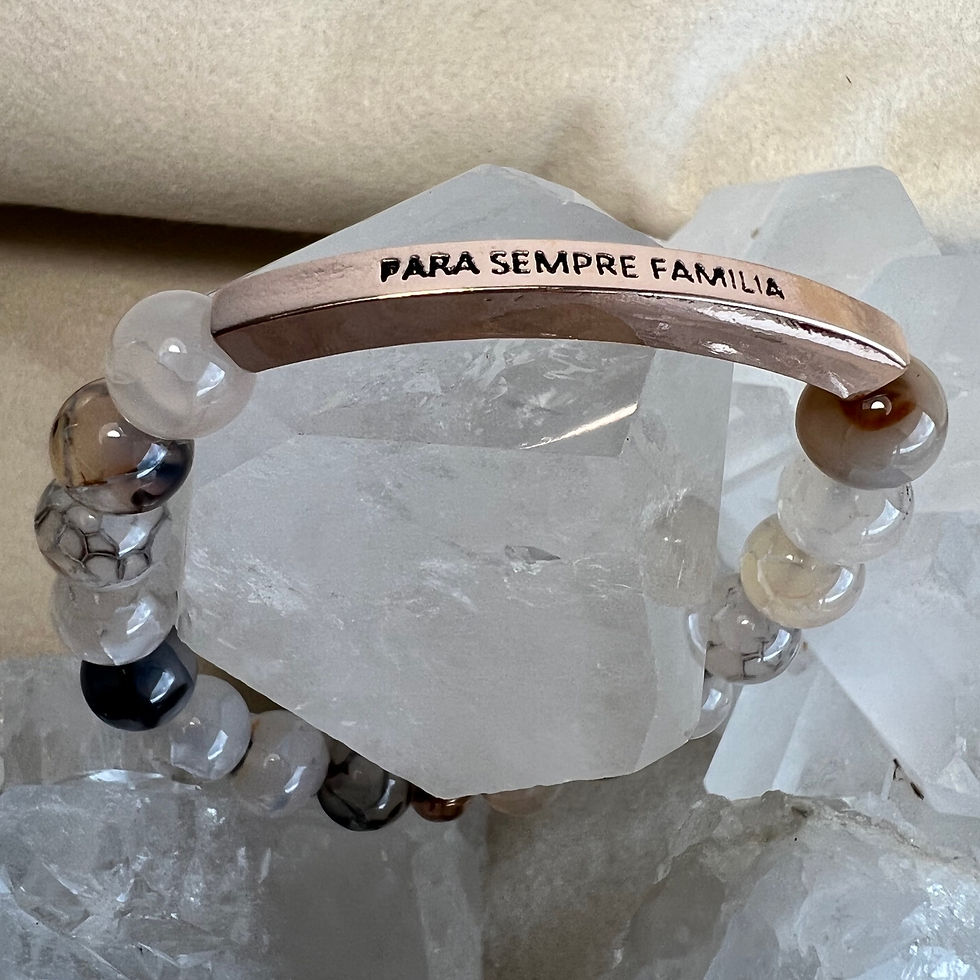 Pulseira Ágata mesclada Cinza